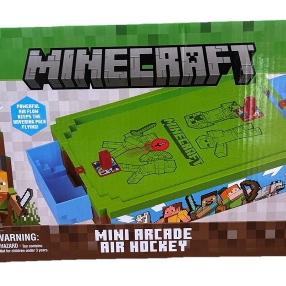 Minecraft Mini Arcade Air Hockey 14” Assembled Length Toys Christmas Gift 3+ Boy - Picture 5 of 7